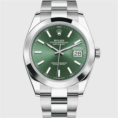 rolex green op 41mm|rolex 41mm date just mint dial.